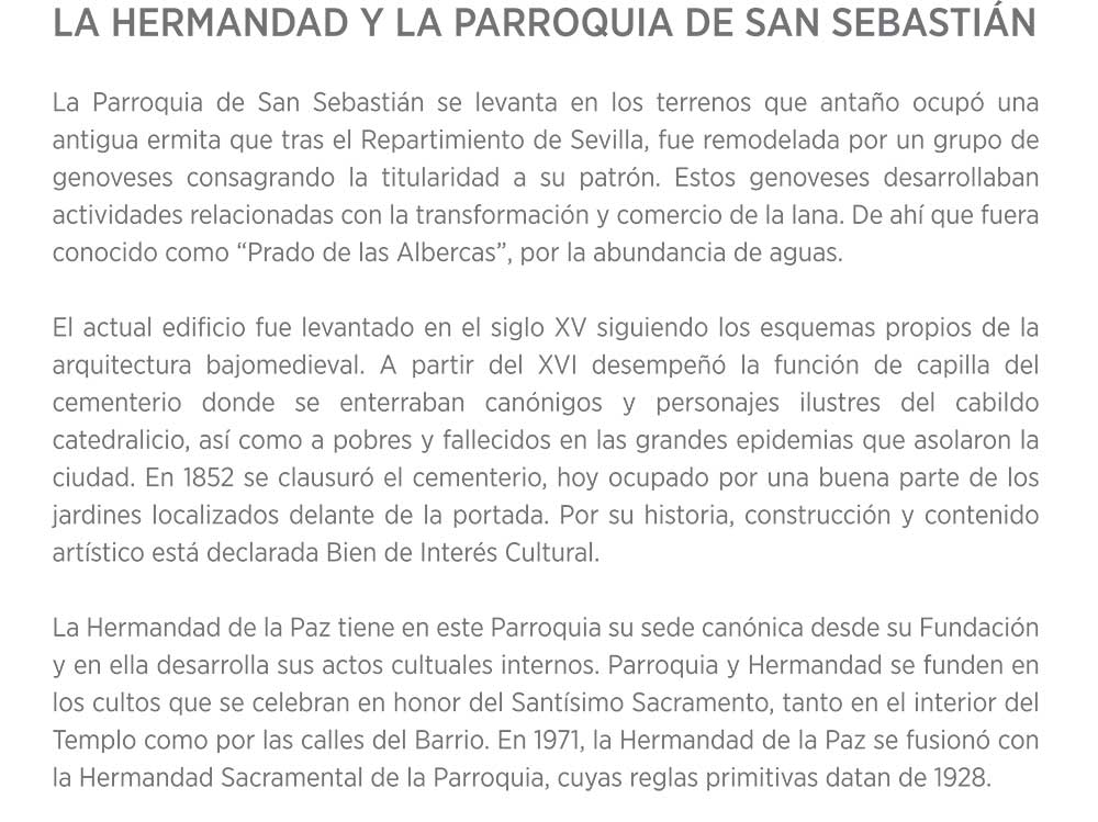 La Hermandad y la Parroquia de San Sebastián