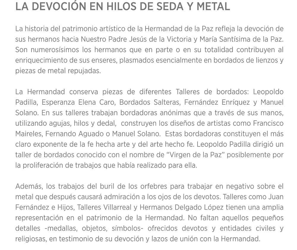La Devoción en Hilos de Seda y Metal
